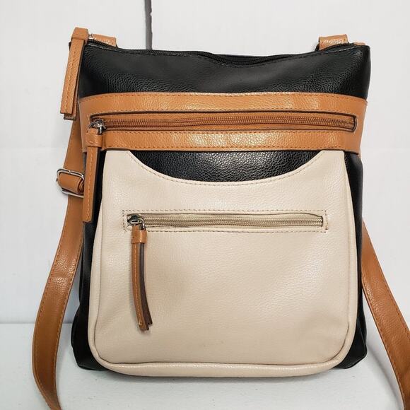 Unbranded Colorblock Faux Leather Hobo Crossbody Bag - Picture 9 of 9